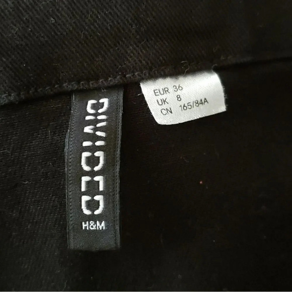 Divided H&M black denim dress size 4 - Picture 7 of 10